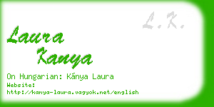 laura kanya business card